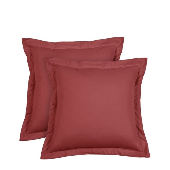 Pillow Covers Red 16 x 16 In Set of 2 Washed Microfiber Throw Pillow Sham D1 - Picture 8 of 8